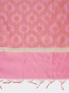 Pink Banarasi Silk Dupatta with Elegant Woven Floral Jaal (Size: 2.5x1 m Approx)