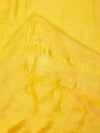 Yellow Solid Cotton Dupatta with Subtle Texture & Tassel Ends (Size: 2.5x1 m Approx)