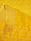 Sunshine Yellow Cutwork Cotton Dupatta with Tassels (Size: 2.5x1 m Approx)
