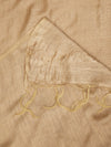 Beige Solid Cotton Dupatta with Subtle Texture & Tassel Ends (Size: 2.5x1 m Approx)