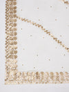 White Chinon Dupatta with Gota Patti Border & Sequin Detailing (Size: 2.5x1 m Approx)