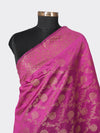 Rani Banarasi Silk Dupatta with All-Over Woven Floral Motifs & Rich Zari Border (Size: 2.5x1 m Approx)