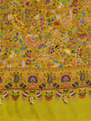 Printed Bamboo Silk Women Shawl – Mustard Floral Statement Wrap (80 x 40 Inches)