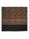 Woolen Women Shawl with Traditional Bird & Floral Jaal Motifs and Ornate Woven Border (80 x 40 Inches)