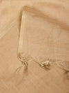 Elegant Beige Tissue Silk Dupatta with Subtle Texture & Tassels (Size: 2.5x1 m Approx)