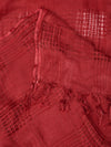 Red Cotton Woven Check Dupatta with Tassel Detailing (Size: 2.5x1 m Approx)