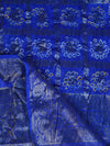 Blue Bandhani Banarasi Gharchola Silk Dupatta with Zari Border (Size: 2.5x1 m Approx)