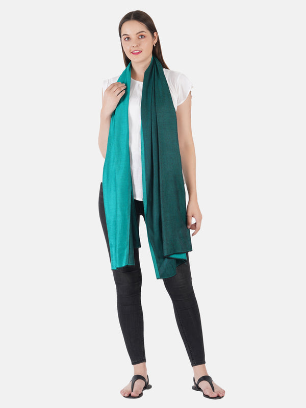 Reversible Bamboo Silk Women Stole | Elegant Dual-Tone Statement Wrap (80 × 28 Inches)