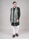 Bamboo Silk Heritage Printed Mens Stole | Refined Traditional Statement Wrap (80 × 28 Inches)