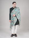 Bamboo Silk Heritage Printed Mens Stole | Refined Traditional Statement Wrap (80 × 28 Inches)