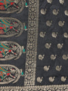 Black Paithani Silk Dupatta with Traditional Peacock Motifs (Size: 2.5x1 m Approx) Dupatta Shivmani Creations