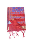 Royal Purple Paithani Silk Dupatta with Geometric Motifs & Contrast Zari Border (Size: 2.5x1 m Approx)