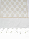 White Banarasi Silk Dupatta with Woven Butti Motifs & Zari Border (Size: 2.5x1 m Approx)