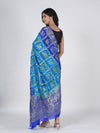 Bandhani Banarasi Gharchola Silk Dupatta in Sky Blue & Royal Blue (Size: 2.5x1 m Approx)