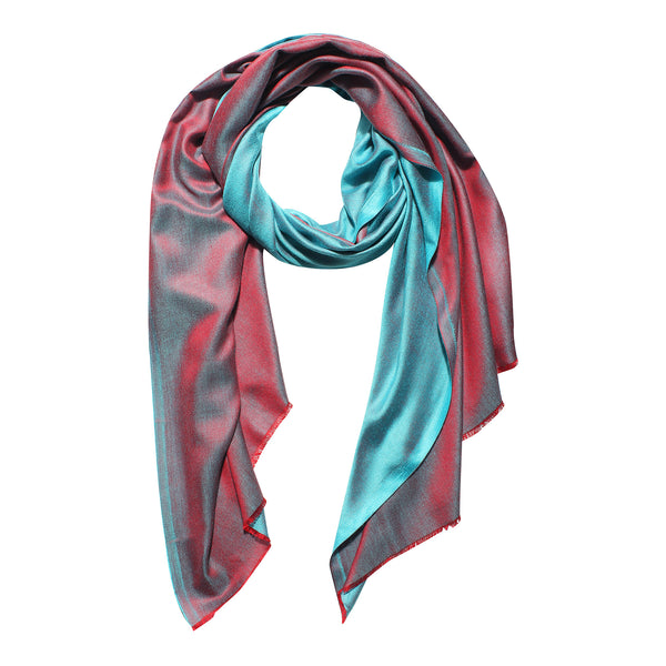 Reversible Bamboo Silk Women Stole | Elegant Dual-Tone Statement Wrap (80 × 28 Inches)