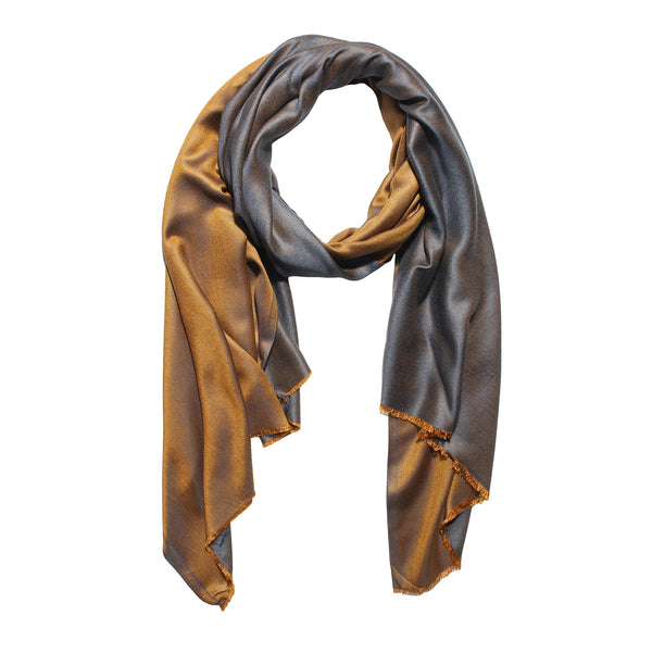 Reversible Bamboo Silk Women Stole | Elegant Dual-Tone Statement Wrap (80 × 28 Inches)