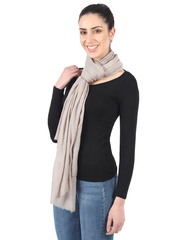Micro Wool Solid Women Stole | Lightweight Essential (80 × 28 Inches)