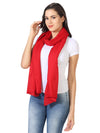 Micro Wool Solid Women Stole | Lightweight Essential (80 × 28 Inches)