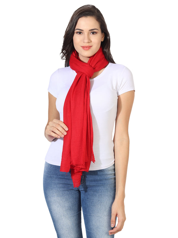 Micro Wool Solid Women Stole | Lightweight Essential (80 × 28 Inches)