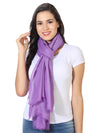 Micro Wool Solid Women Stole | Lightweight Essential (80 × 28 Inches)