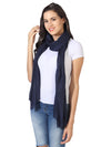 Micro Wool Solid Women Stole | Lightweight Essential (80 × 28 Inches)