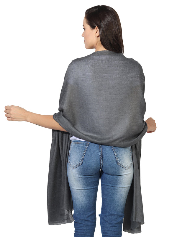 Micro Wool Solid Women Stole | Lightweight Essential (80 × 28 Inches)
