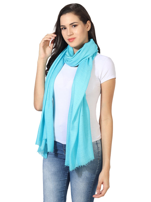 Micro Wool Solid Women Stole | Lightweight Essential (80 × 28 Inches)