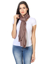 Micro Wool Solid Women Stole | Lightweight Essential (80 × 28 Inches)