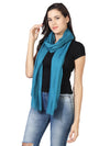 Micro Wool Solid Women Stole | Lightweight Essential (80 × 28 Inches)