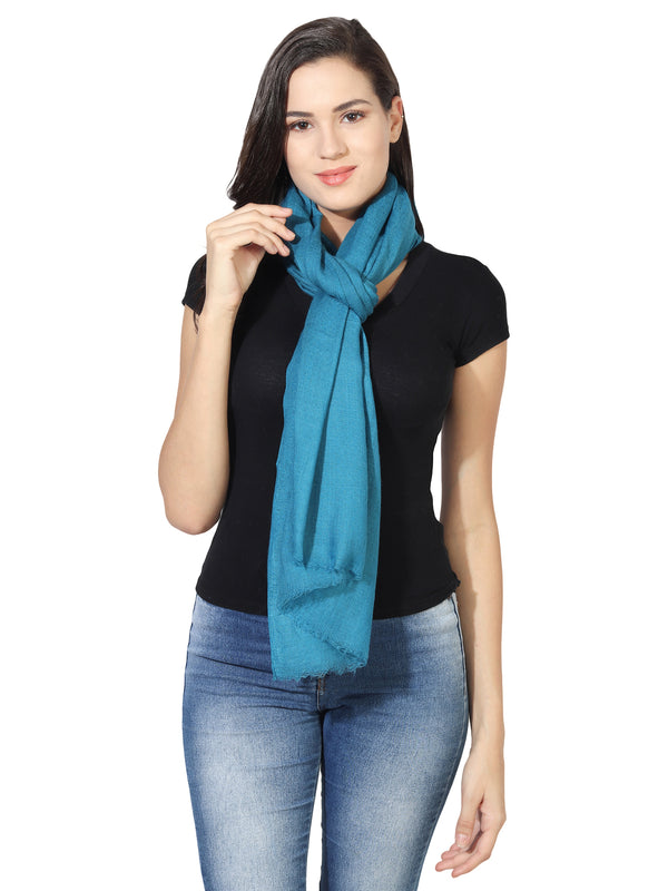Micro Wool Solid Women Stole | Lightweight Essential (80 × 28 Inches)