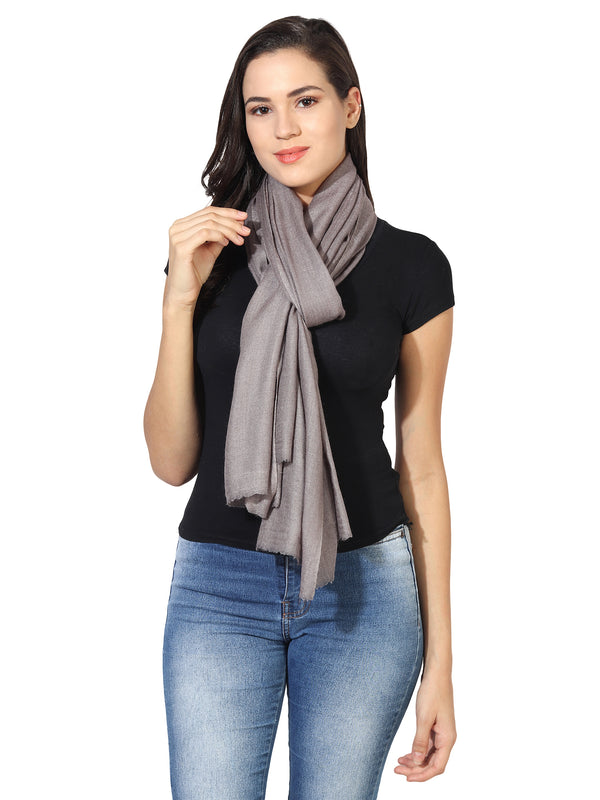 Micro Wool Solid Women Stole | Lightweight Essential (80 × 28 Inches)