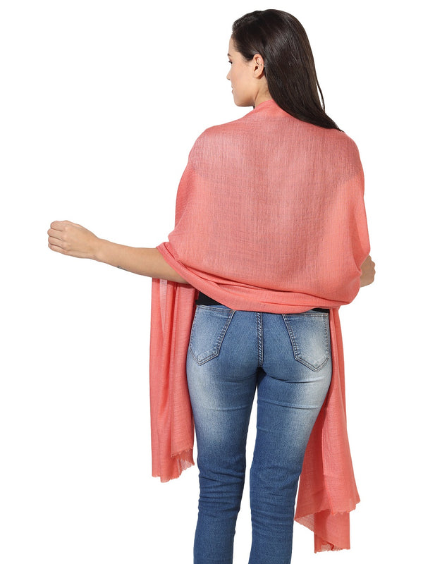 Micro Wool Solid Women Stole | Lightweight Essential (80 × 28 Inches)