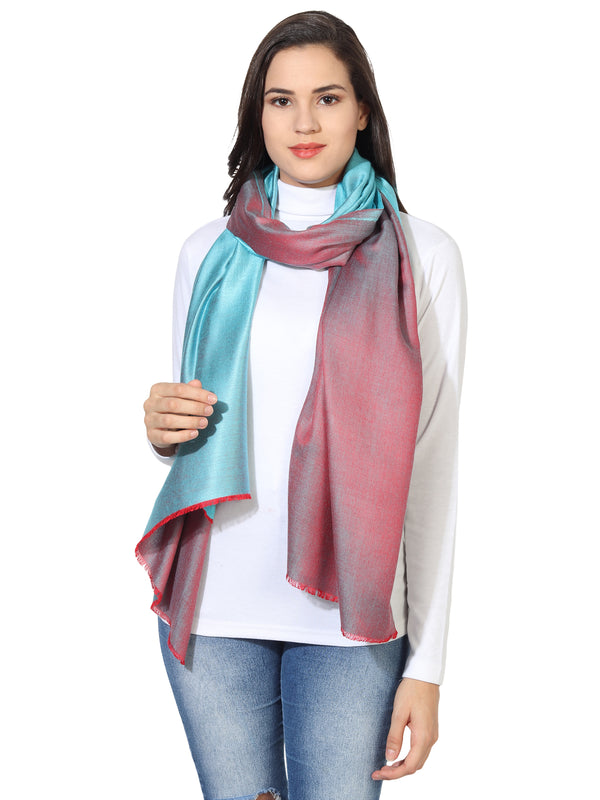 Reversible Bamboo Silk Women Stole | Elegant Dual-Tone Statement Wrap (80 × 28 Inches)