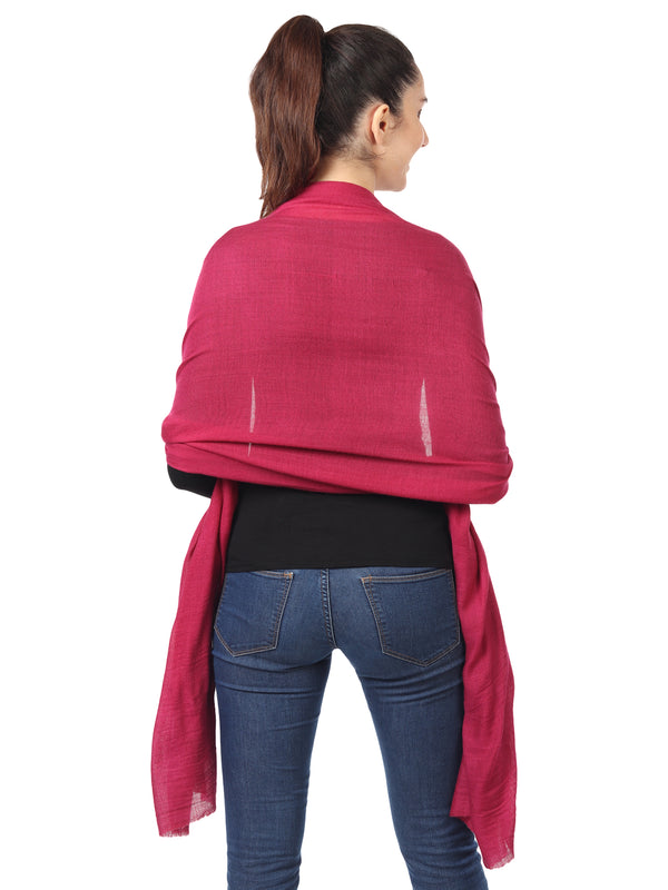 Micro Wool Solid Women Stole | Lightweight Essential (80 × 28 Inches)
