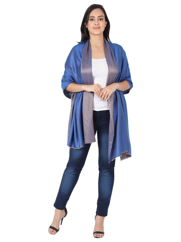Reversible Bamboo Silk Women Stole | Elegant Dual-Tone Statement Wrap (80 × 28 Inches)