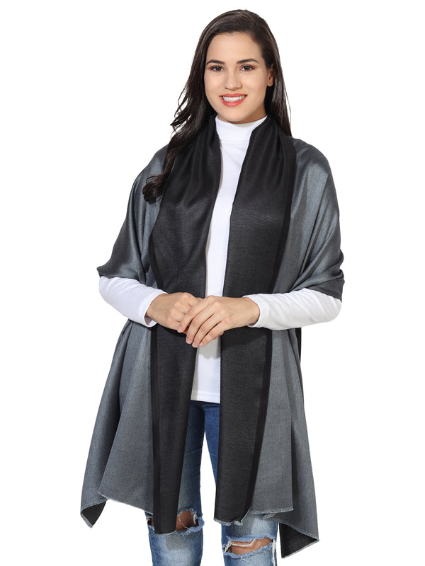 Reversible Bamboo Silk Women Stole | Elegant Dual-Tone Statement Wrap (80 × 28 Inches)