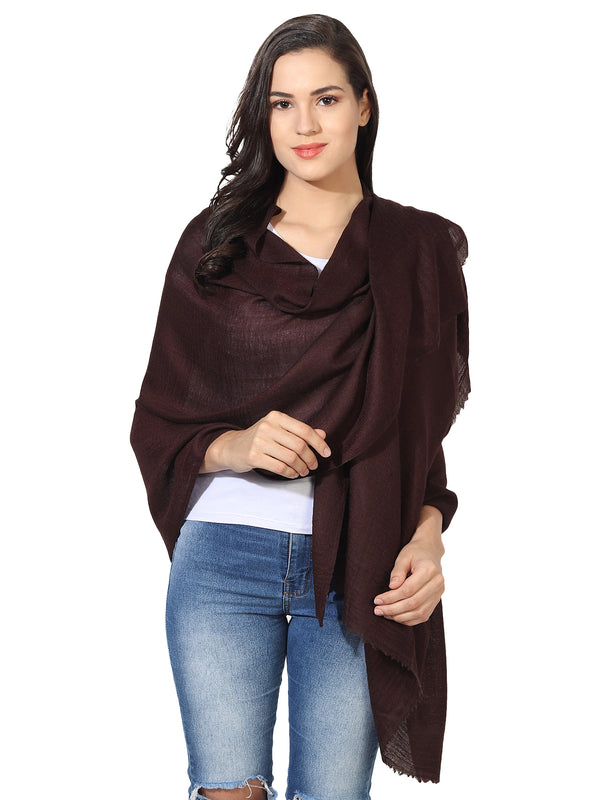 Micro Wool Solid Women Stole | Lightweight Essential (80 × 28 Inches)