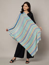 Woolen Zig-Zag Moonlight Zari Women Stole | Traditional Winter Wrap (80 x 28 Inches)