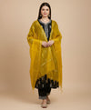 Yellow Monica Cotton Dupatta with Woven Motifs | Elegant Ethnic Drape (2.5 Metres Approx.)