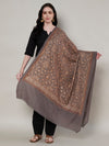 Woolen Women Shawl with Intricate Traditional Motif & Ornate Woven Border | 80 x 40 Inches