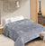 Super Soft Solid Velvet Finish Grey Flannel AC Blanket (Size: 90 x 90 Inches) Blanket My Store 