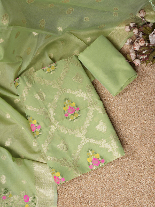 Women’s Cotton Unstitched Suit Set | Elegant Ethnic Ensemble