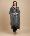 Grey Monica Cotton Dupatta with Woven Motifs | Elegant Ethnic Drape (2.5 Metres Approx.)