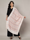 Reversible Woolen Women Stole with Fine Striped Weave | Soft Wrap (80 × 28 Inches)