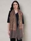 Woolen Women Shawl with Intricate Traditional Motif & Ornate Woven Border | 80 x 40 Inches
