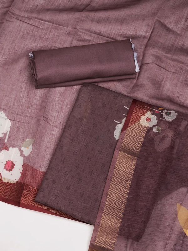 Women’s Linen Unstitched Suit Set | Elegant Ethnic Ensemble