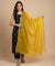 Yellow Monica Cotton Dupatta with Woven Motifs | Elegant Ethnic Drape (2.5 Metres Approx.)