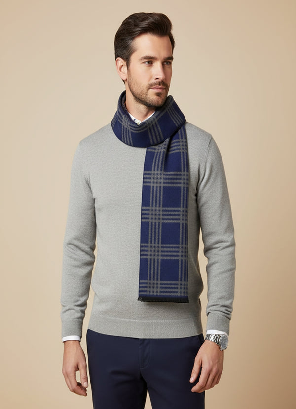 Reversible Woolen Acrylic Muffler | Classic Winter Essential (70 × 12 Inches)