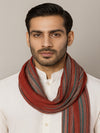 Reversible Woolen Mens Stole with Classic Striped Weave | Elegant Winter Wrap (80 × 28 Inches)