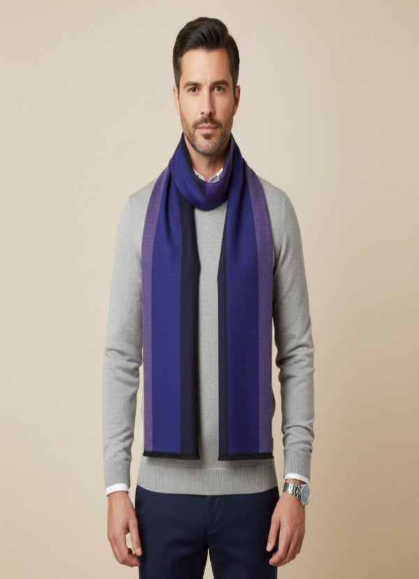 Reversible Woolen Acrylic Muffler | Classic Winter Essential (70 × 12 Inches)